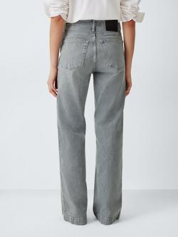 John Lewis High Waist Wide Leg Jeans - view 2, Grey