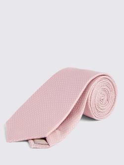 Moss Textured Tie, Pink, Pink
