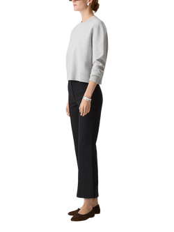 Theory Kick Flare Cropped Trousers, Black - view 2, Black