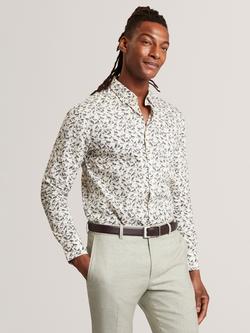 Ted Baker Bothwik Cotton Shirt, Ecru, Ecru