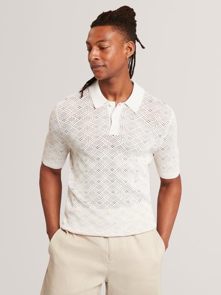 Ted Baker Helme Polo Shirt, Ecru, Ecru