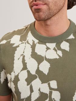 Ted Baker Alddat Crew Neck Cotton T-Shirt, Pl-green - view 2, Pl-green