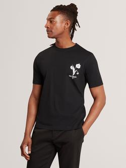 Ted Baker Cahel Regular Fit Cotton T-Shirt, Black, Black