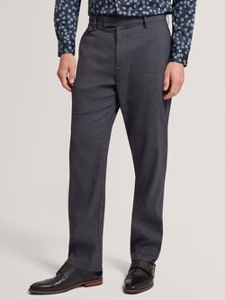 Ted Baker Ignatz Straight Leg Linen Blend Chinos, Navy - view 2, Navy