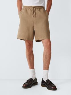 John Lewis Cotton-Linen Drawstring Shorts, Natural, Natural