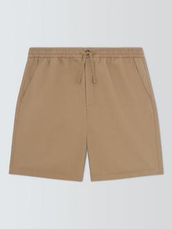 John Lewis Cotton-Linen Drawstring Shorts, Natural, Natural