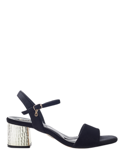 Moda in Pelle Nareena Velvet Block Heel Sandals, Black, Black