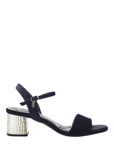 Moda in Pelle Nareena Velvet Block Heel Sandals, Black, Black