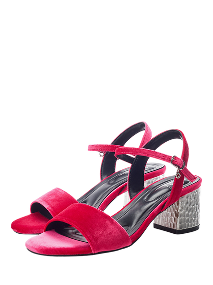 Moda in Pelle Nareena Open Toe Heeled Sandals, Pink - view 2, Pink