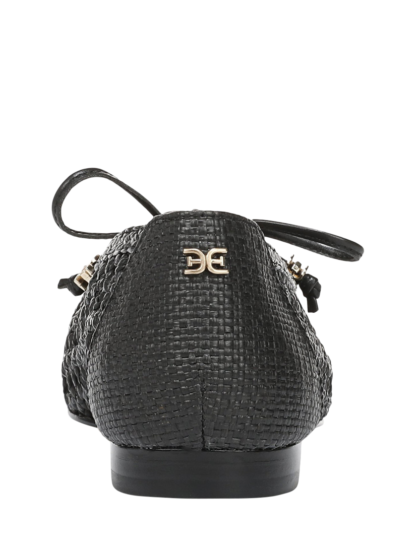 Product image 4 of 6, which shows Sam Edelman Marcie Woven Ballerina Pumps, Black, 3