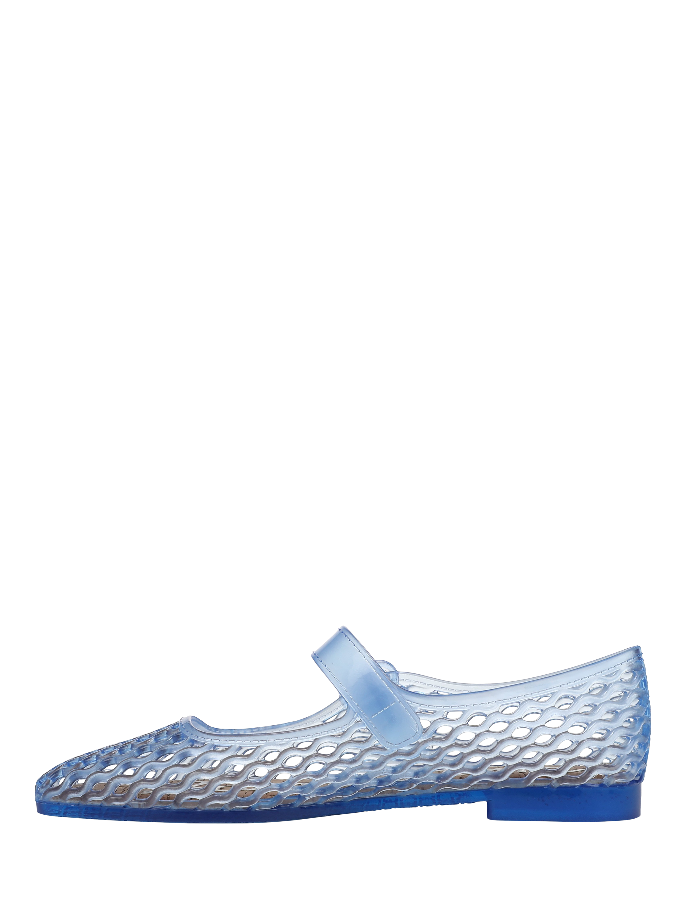 Product image 2 of 6, which shows Sam Edelman Michaela Jelly Mary Jane Ballerina Pumps, Soft Blue, 3.5