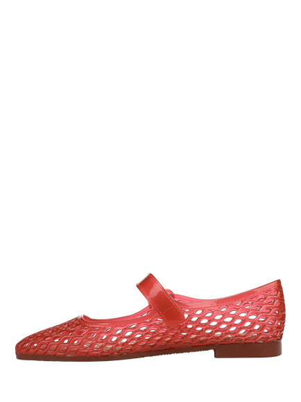 Sam Edelman Michaela Jelly Mary Jane Ballerina Pumps - view 2, Red