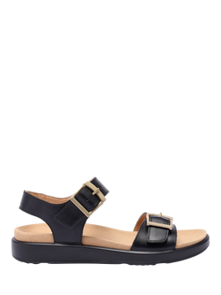 Hotter Corfu Leather Sandals, Black