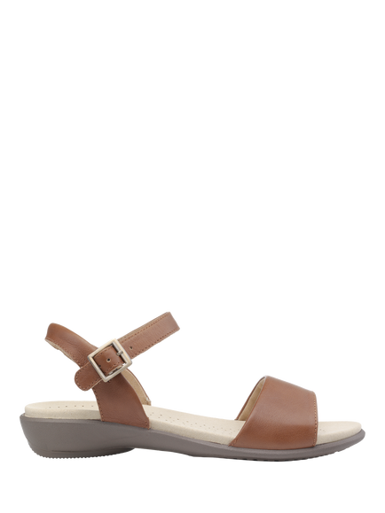 Hotter Tropic Extra Wide Fit Two Part Elasticated Buckle Strap Sandals, Rich Tan, Rich Tan
