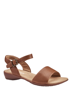 Hotter Tropic Extra Wide Fit Two Part Elasticated Buckle Strap Sandals, Rich Tan - view 2, Rich Tan