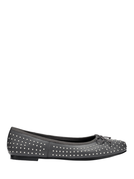 Hotter Ebba Embellished Ballerina Pumps, Dark Grey