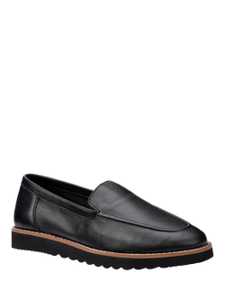 Hotter Wide Fit Juniper Slip On Leather Loafers, Black - view 2, Black