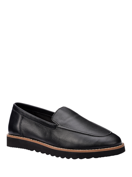 Hotter Wide Fit Juniper Slip On Leather Loafers, Black - view 2, Black
