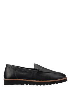 Hotter Juniper Slip On Leather Loafers, Black