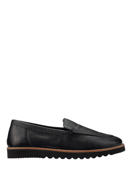 Hotter Juniper Slip On Leather Loafers, Black