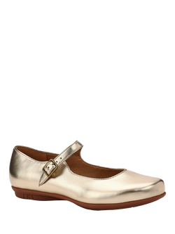 Hotter Violet Buckle Strap Mary Janes, Gold - view 2, Gold