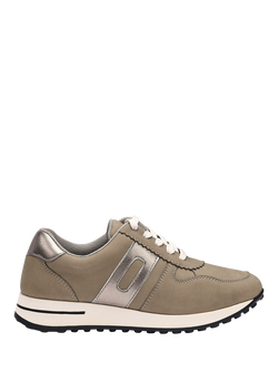 Hotter Revival Nubuck Trainers, Flint Grey