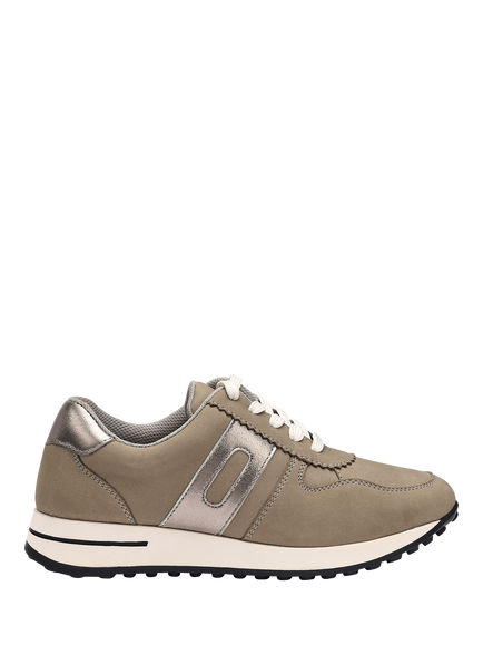 Hotter Revival Nubuck Trainers, Flint Grey