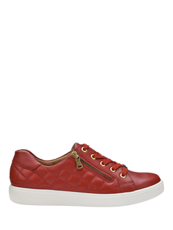 Hotter Wonder Quilted Leather Metallic Eyelet Shoes, Salsa