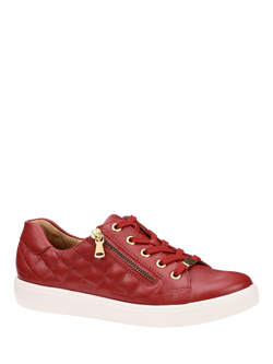 Hotter Wonder Quilted Leather Metallic Eyelet Shoes - view 2, Salsa