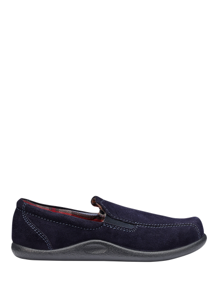 Hotter Relax Suede Slippers, Navy, Navy