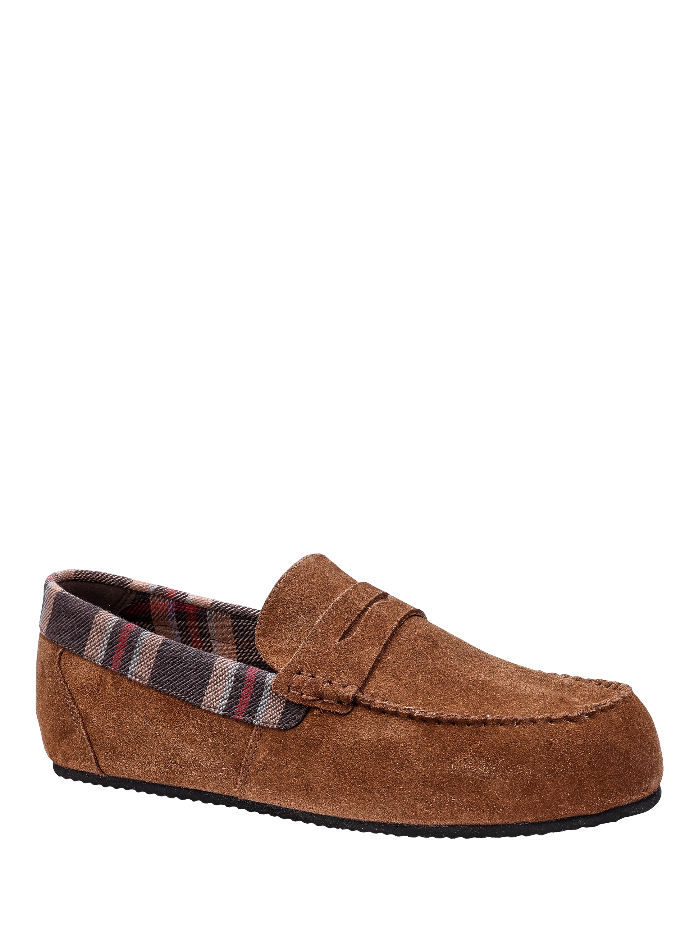 Product image 2 of 5, which shows Hotter Solace Suede Loafer Slippers, Rich Tan, 6