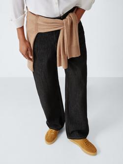 John Lewis Evermore Suede Lace Up Cup Sole Trainers, Camel - view 2, Camel