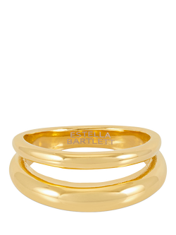Estella Bartlett Double Band Ring, Gold, Gold