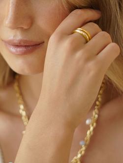Estella Bartlett Double Band Ring, Gold - view 2, Gold