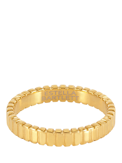 Estella Bartlett Ridged Stacking Ring, Gold, Gold
