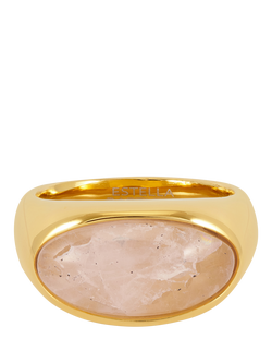 Estella Bartlett Cabachon Gemstone Statement Ring, Gold, Gold