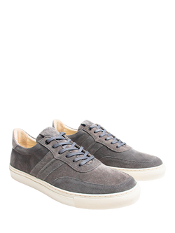 GORAL Boulsover Suede Lace Up Trainers, Granite - view 2, Granite