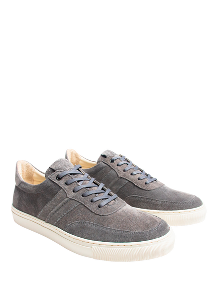 GORAL Boulsover Suede Lace Up Trainers, Granite - view 2, Granite
