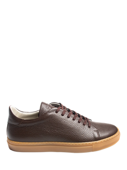 GORAL Mellor II Leather Lace Up Trainers, Chocolate, Chocolate