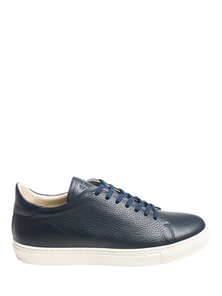 GORAL Mellor II Leather Lace Up Trainers, Navy, Navy