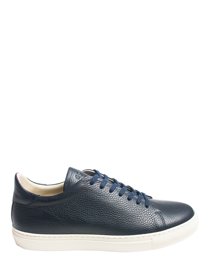 GORAL Mellor II Leather Lace Up Trainers, Navy, Navy
