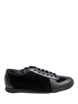 GORAL Roma Suede Leather Lace Up Trainers, Black, Black