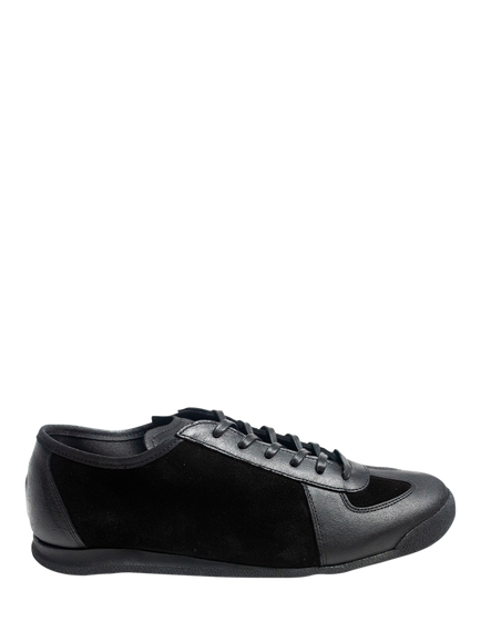 GORAL Roma Suede Leather Lace Up Trainers, Black, Black