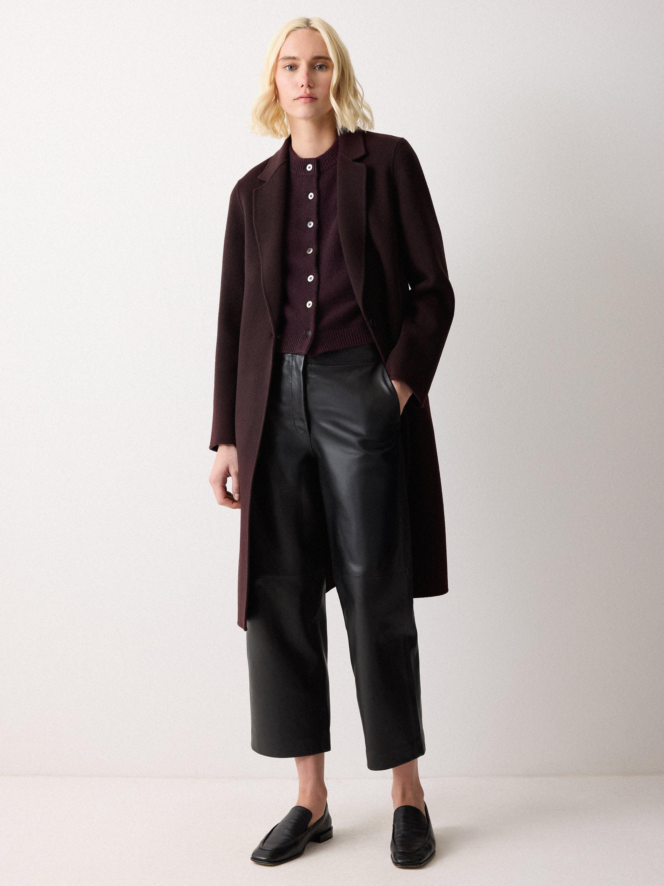 Product image 5 of 5, which shows Jigsaw Button Down Wool Rich Waistcoat, Purple, XS