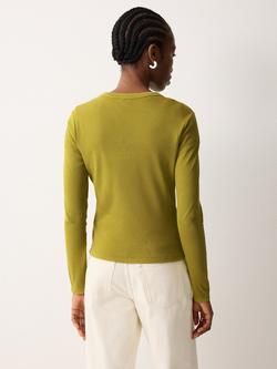 Jigsaw Button Through Long Sleeve Baby Top - view 2, Green