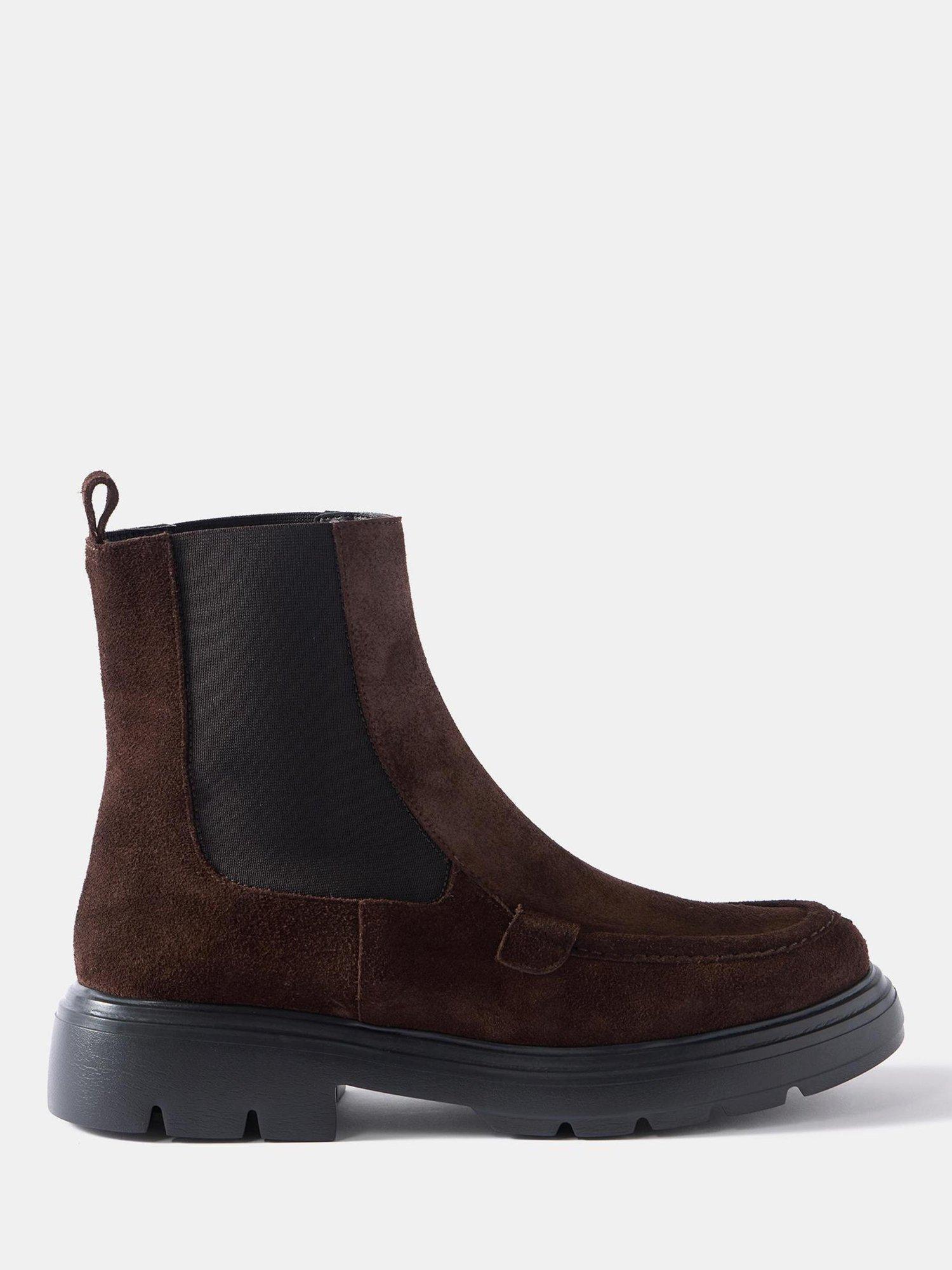 Product image 1 of 3, which shows Mint Velvet Reece Suede Chelsea Boots, Brown, 3