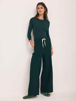 Mint Velvet Layering Crew Neck Top, Green - view 2, Green