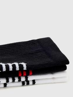 AllSaints Lucky Or Not Socks, Pack of 2, Black/White - view 2, Black/White