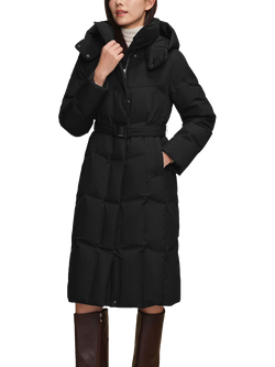 Bosideng Belted Long Down Puffer Coat, Black