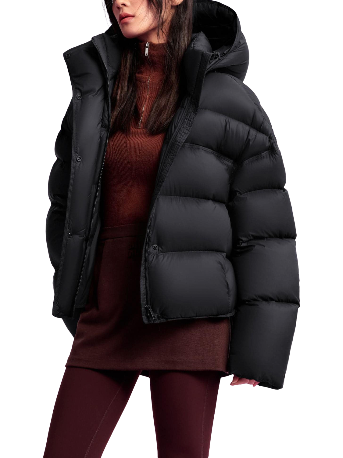 Product image 1 of 7, which shows Bosideng Innovative Hooded Down Puffer Jacket, Coal, 4